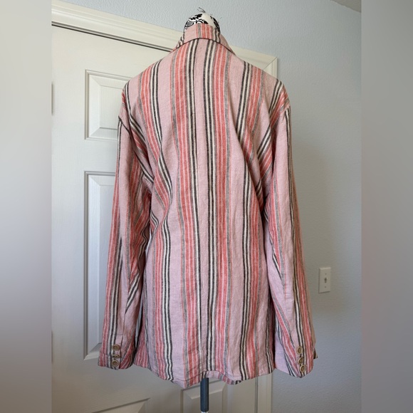 Free People Pink and Tan Striped Blazer - Picture 10 of 10